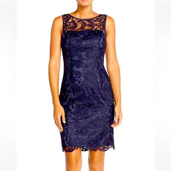Adrianna Papell | Dresses | Adrianna Papell Lace Shift Dress | Poshmark
